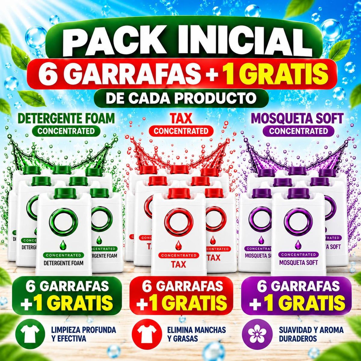 Pack Ahorro Químicos. Lavandería Autoservicio