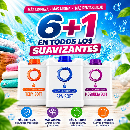Pack ahorro Suavizante Ultraconcentrado 6 + 1 Gratis